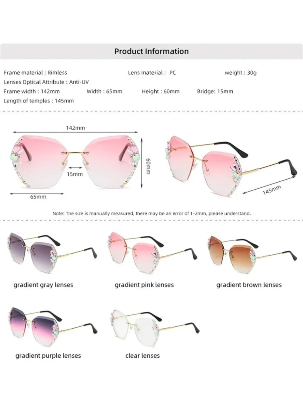 Women's Sunglasses for Beach Summer with Eyeglass Case Sun Glasses A-Blue Pink